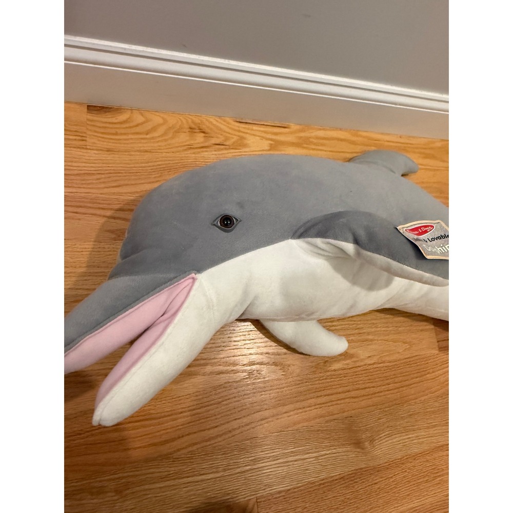 Melissa & Doug Lifelike & Lovable Dolphin Plush Stuffed Animal Grey 40 Inch 2123